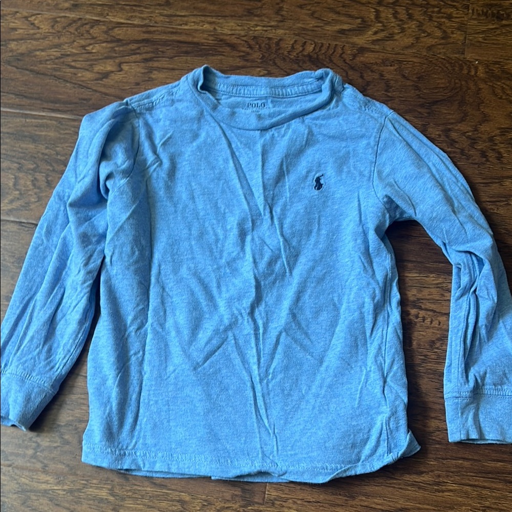 Polo by Ralph Lauren Kids Long Sleeve Shirt in Light Blue boys size 5